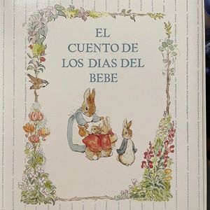 NEW Vntg Spanish Peter Rabbit “El Cuento De Los Dias Del Bebe” Baby Memory Book